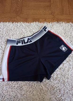 Шорты fila женские короткие с широкой резинкой шортики спортивные