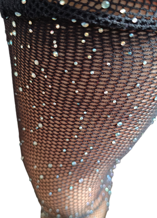 Колготы эротические сетка стразы камешки