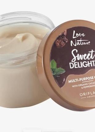 Love nature > универсальный крем для лица и тела с органическим маслом какао и мятой