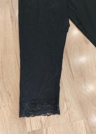 Жіночі капрі esmara, розмір s, чорний з мереживом5 фото