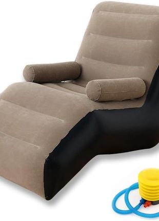Надувний диван air sofa s-подібне надувне крісло3 фото