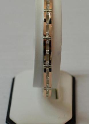 Срібний браслет із золотими вставками7 фото