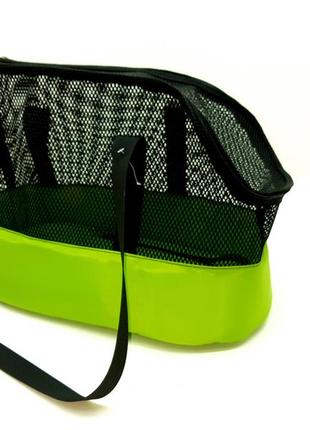 Сумка переноска для тварин літо салатова № 1 230х430х310