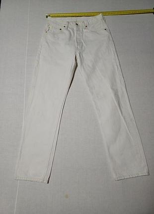 Джинсы белые vintage талия 78 см levis 501-0122 w32 l32 made in Ausa