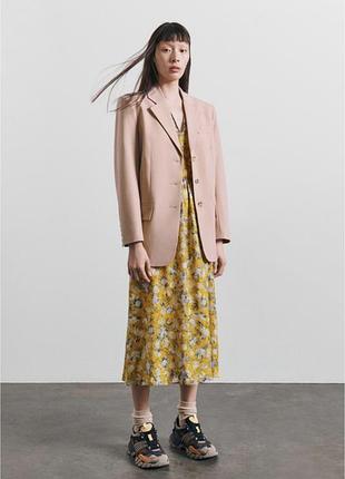 Пиджак zara пудровый розовый4 фото