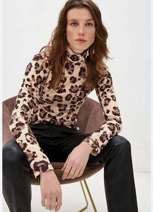 Гольф водолазка бадлон леопардовий принт коттон
