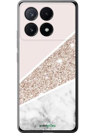 Чехол на xiaomi poco x6 pro пастельный мрамор "4342u-3497-8094", надежная защита для мобильных телефонов