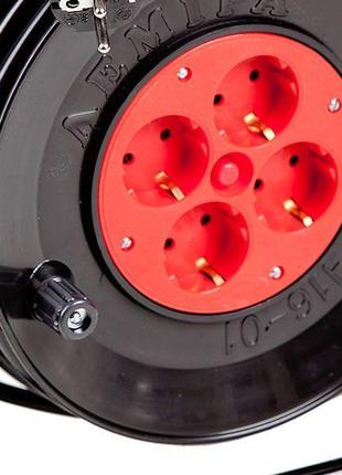 Удлинитель на катушке лемира у16-01 пвс 2х2.5 (50 м) без теплозащиты