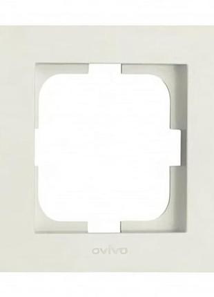 Рамка 1-ая белая ovivo electric серия grano