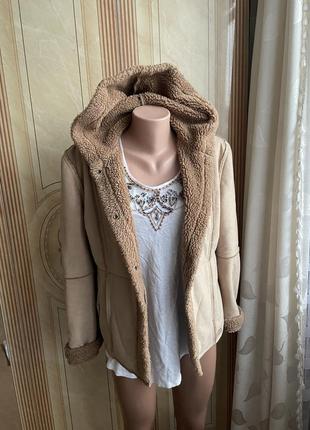 Дублянка коротка розмір xl, куртка утеплена з капюшоном thomas jeans