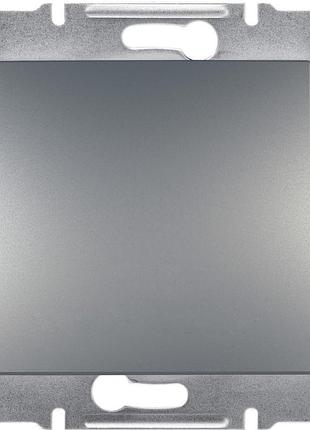 Выключатель 1-клавишный ip44 сталь asfora schneider