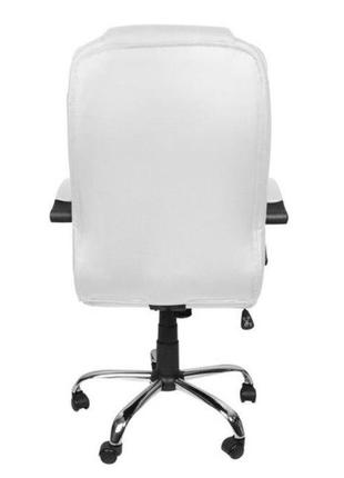 Крісло комп'ютерне, офісне, з еко-шкіри польща (23240) (white)