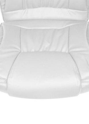 Крісло комп'ютерне, офісне, з еко-шкіри польща (23240) (white)