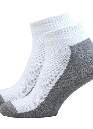Літні чоловічі шкарпетки короткі із сіткою 5 пар 41-45 білий сірий низькі спортивні шкарпетки10 фото