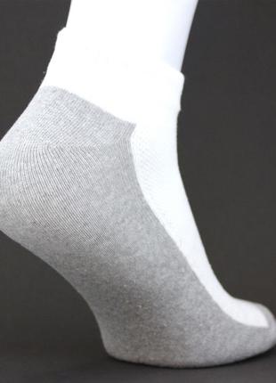 Літні чоловічі шкарпетки короткі із сіткою 5 пар 41-45 білий сірий низькі спортивні шкарпетки6 фото