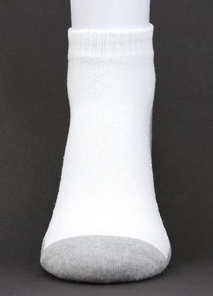 Літні чоловічі шкарпетки короткі із сіткою 5 пар 41-45 білий сірий низькі спортивні шкарпетки3 фото