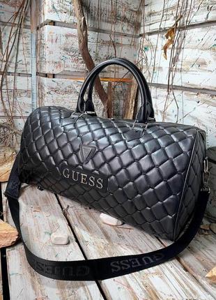 Шкіряна дорожня сумка в стилі guess