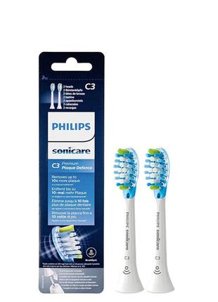 Насадки на зубные щетки philips sonicare c3 premium plaque control hx9042/17 (2 шт.)
