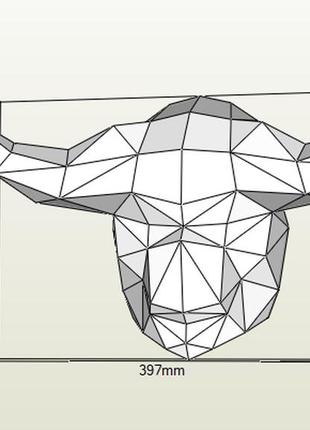 Paperkhan набір для створення 3d фігур череп голова паперкрафт papercraft подарунок сувернір іграшка конструктор2 фото