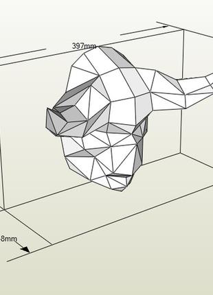 Paperkhan набір для створення 3d фігур череп голова паперкрафт papercraft подарунок сувернір іграшка конструктор3 фото