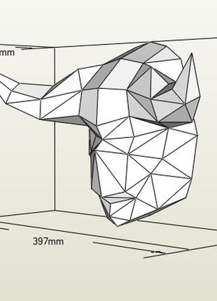 Paperkhan набір для створення 3d фігур череп голова паперкрафт papercraft подарунок сувернір іграшка конструктор6 фото