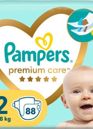 Подгузники pampers premium care розмір 2 (4-8 кг) 88 шт (8006540857717)