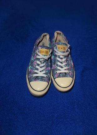 Кеди converse chuck taylor all star floral print ox dark denim кеди конверс2 фото