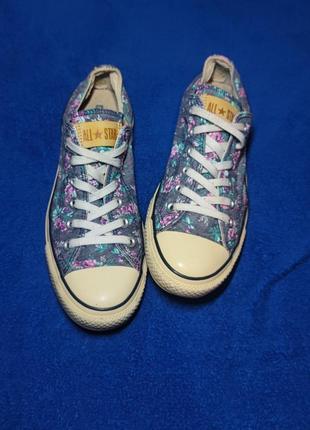 Кеди converse chuck taylor all star floral print ox dark denim кеди конверс