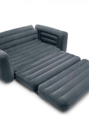 Двухспальный надувной диван-трансформер intex 66552 pull-out sofa 203 x 224 x 66 см4 фото