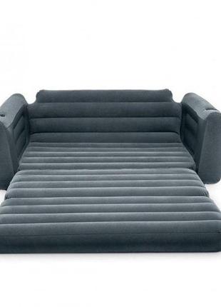 Двоспальний надувний диван-трансформер intex 66552 pull-out sofa 203 x 224 x 66 см5 фото
