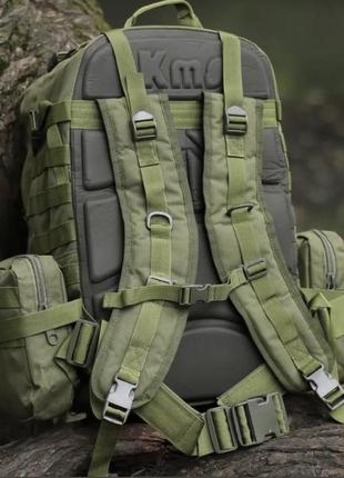 Військово-тактичний рюкзак molle assault 55 l+ 3 органайзери, олива4 фото