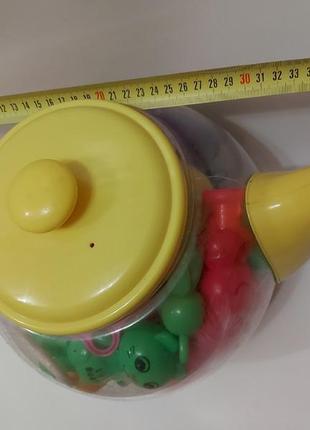 Кухня іграшковий посуд великий набір у чайнику шухлядці3 фото