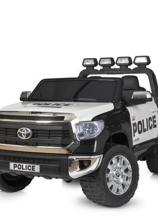 Детский двухместный электромобиль toyota tundra police  bambi jj2255eblr-2-1 свет,звук,mp3, usb