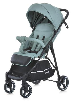 Дитяча прогулянкова коляска bambi m 4249-2 green matt книжка до 25 кг1 фото