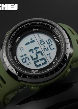 Оригінальний наручний спортивний чоловічий годинник skmei 1167ag army green