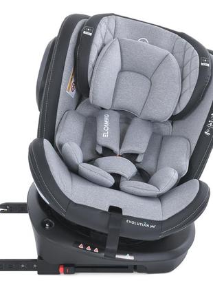 Дитяче автокрісло el camino me 1045-1 evolution 2 isofix 360o royal gray5 фото