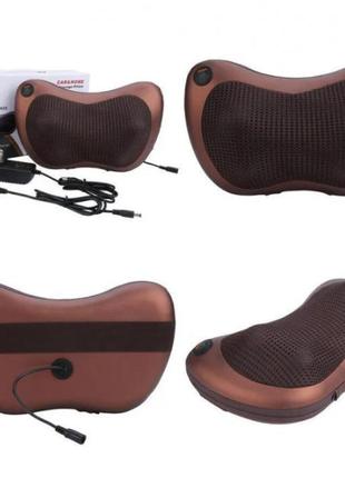 Масажна подушка massage pillow qy-8028 інфрачервоний роликовий масажер для шиї та спини 8 масажних ролика4 фото