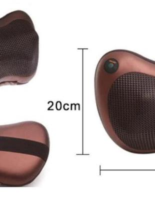 Масажна подушка massage pillow qy-8028 інфрачервоний роликовий масажер для шиї та спини 8 масажних ролика3 фото