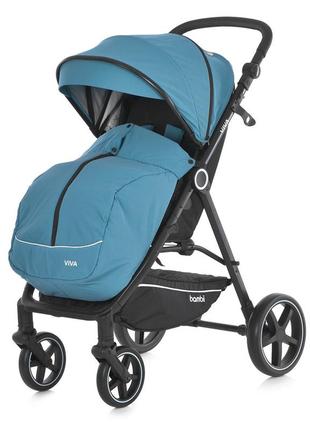 Детская прогулочная коляска bambi m 5723 viva pine blue до 22 кг книжка2 фото