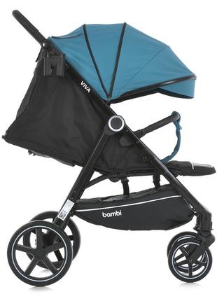 Детская прогулочная коляска bambi m 5723 viva pine blue до 22 кг книжка5 фото