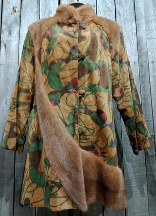 Эксклюзив. винтажное манто с норкой