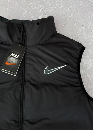 Жилет nike двохсторонній (весна/осінь) чорно-смарагдовий7 фото