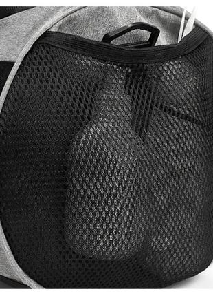 Чоловіча сумка спортивна нейлонова brand chengen кишеня для взуття 28 літрів чорна6 фото