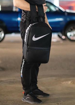 Мужской рюкзак молодежный спортивный плотный для парня городской непромокаемый повседневный черный nike3 фото