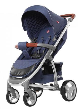 Коляска прогулочная carrello vista crl-8505 denim blue в льне +дождевик l /1/ moq1 фото