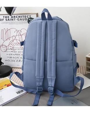 Подростковый рюкзак jingpin набор 5в1 молодежный портфель для школы тренировок учебы путешествий7 фото