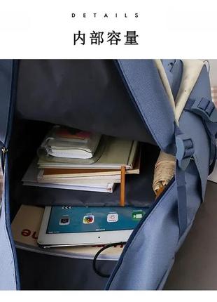 Подростковый рюкзак jingpin набор 5в1 молодежный портфель для школы тренировок учебы путешествий6 фото