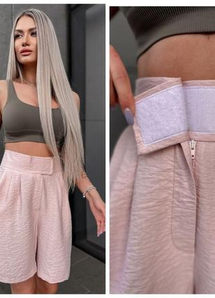 Женские льняные шорты тонкие