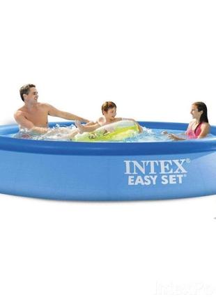 Надувной бассейн intex 28118 easy set с фильтр-насосом 305 х 61 см объем 3077 л