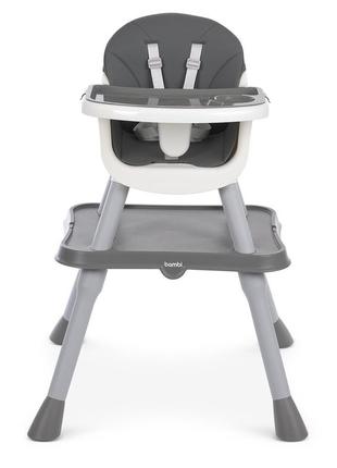 Стульчик для кормления bambi m 5672-11 grey стілець для годування бемби,бембі2 фото